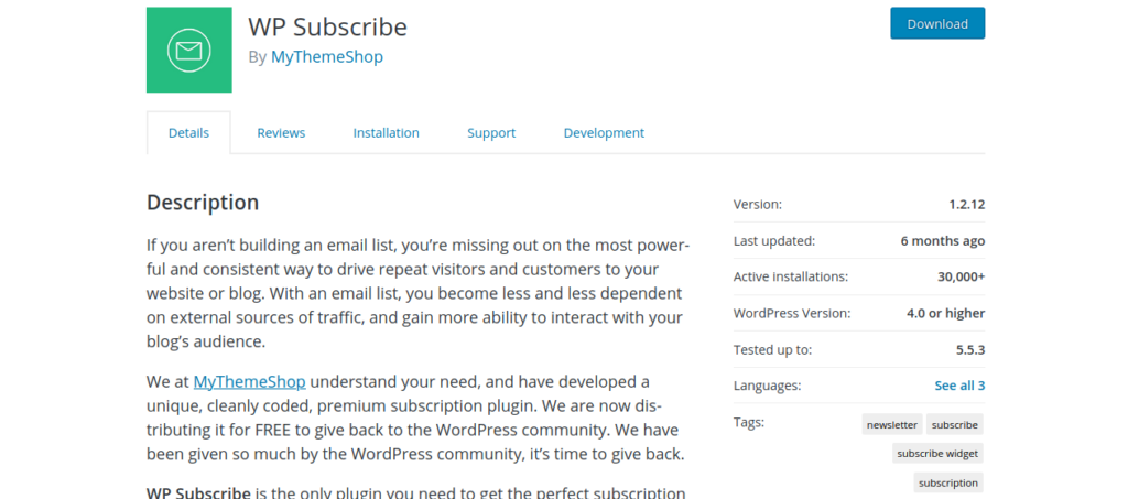 Free WPSubscribe tool