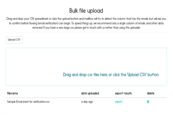 Upload files in acceptable formats.