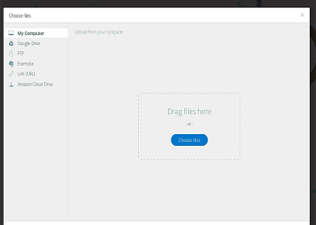 Upload files in acceptable formats.