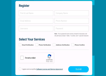 Register with an valid email address.