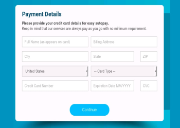 Enter credit card details.