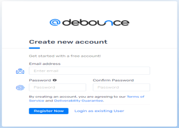 Register with a valid email address.