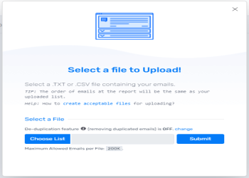 Upload files in acceptable formats.