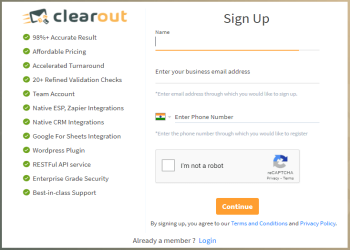 Register with a valid email address.