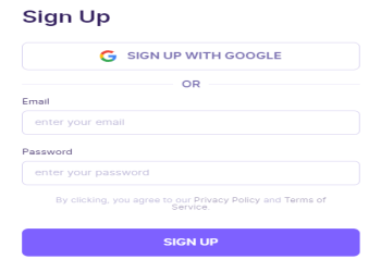 Register with a valid email address.