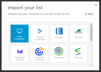 Upload files in acceptable formats.