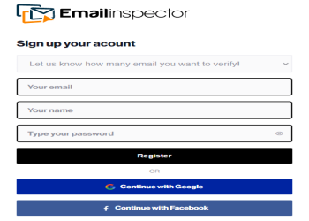 Register with a valid email address.
