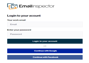 Sign-in with registered email address.