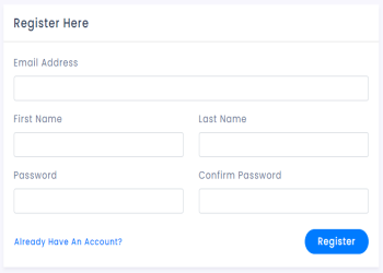 Register with a valid email address.